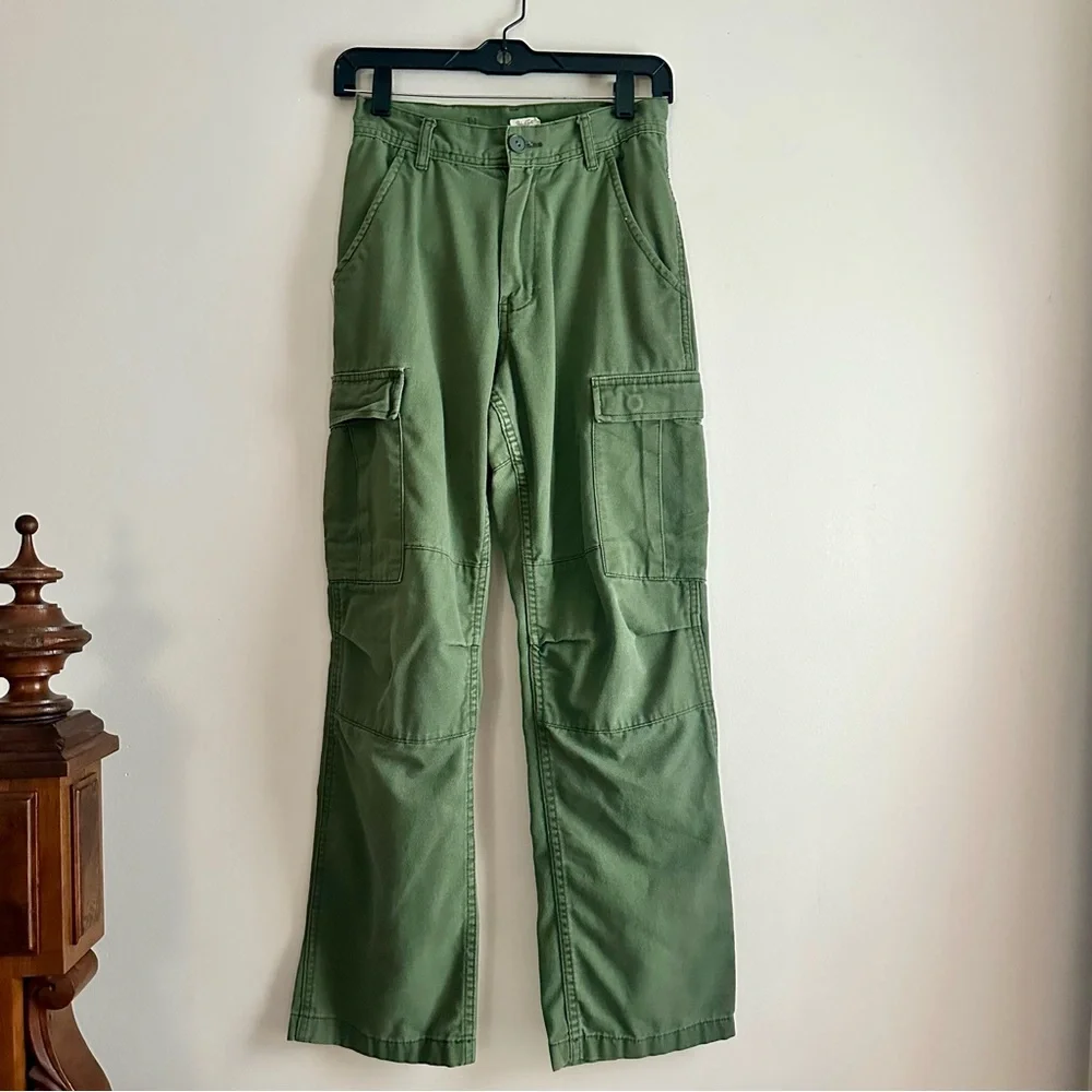 John Galt Green Cargo‎ Straight Leg Pants